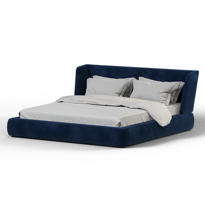 Valentina bed in Boucle Velvet Fabric