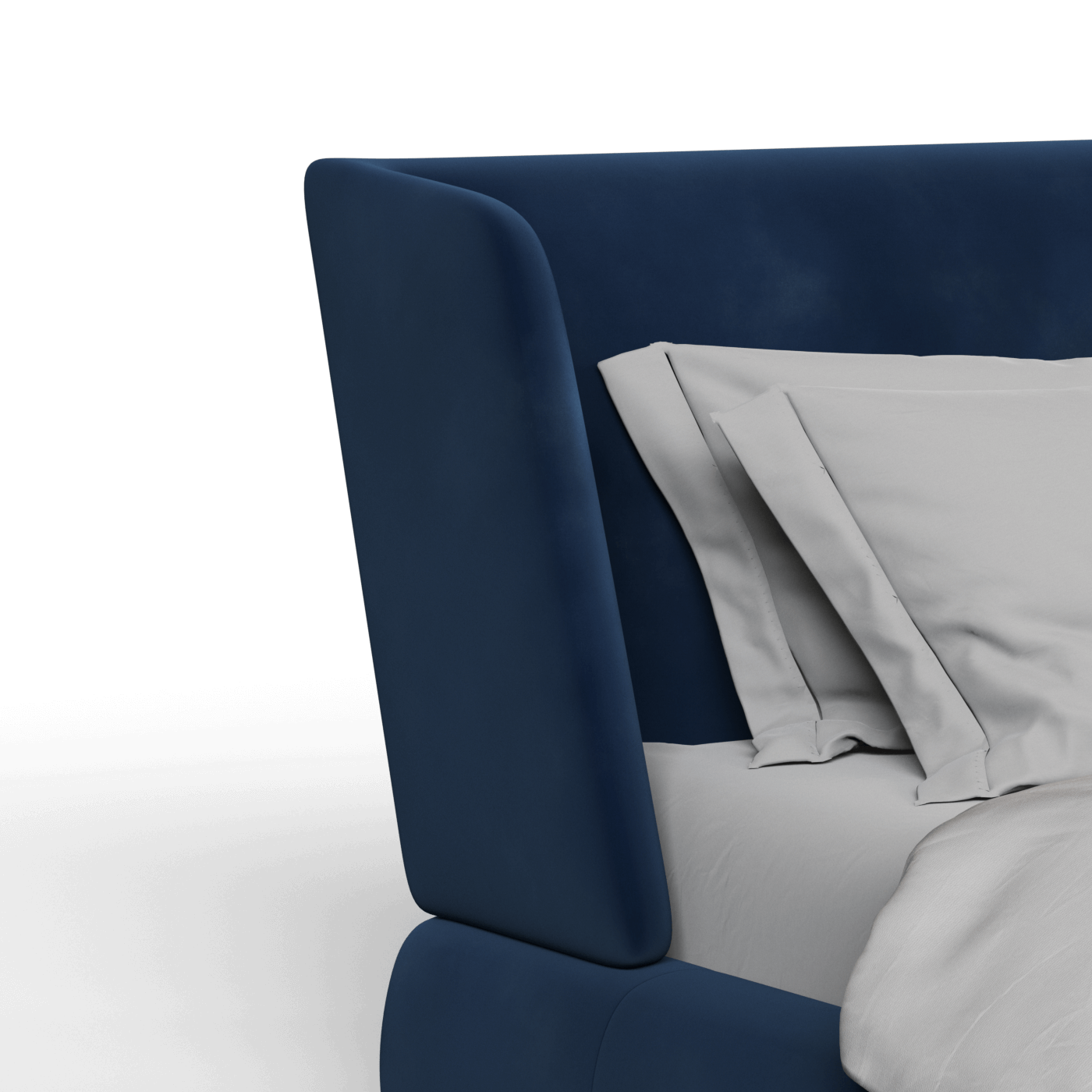 Valentina bed in Boucle Velvet Fabric