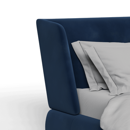 Valentina bed in Boucle Velvet Fabric