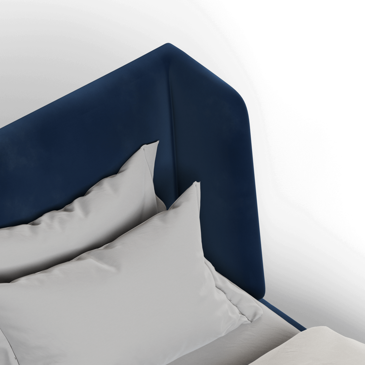 Valentina bed in Boucle Velvet Fabric